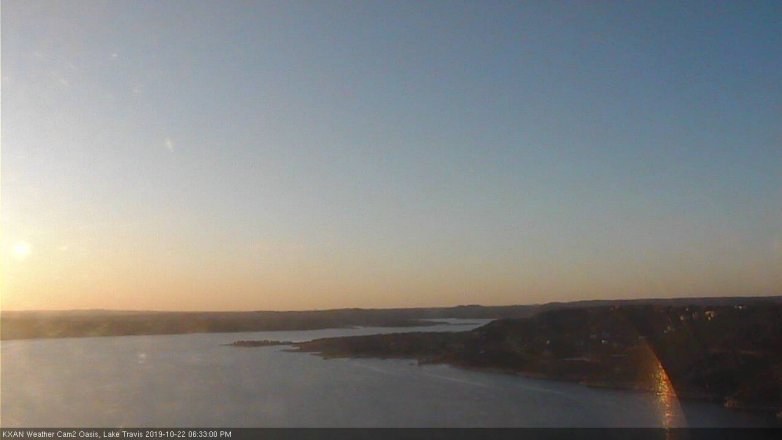 Lake Travis webcam, October 22, 2019 5:35 PM CT