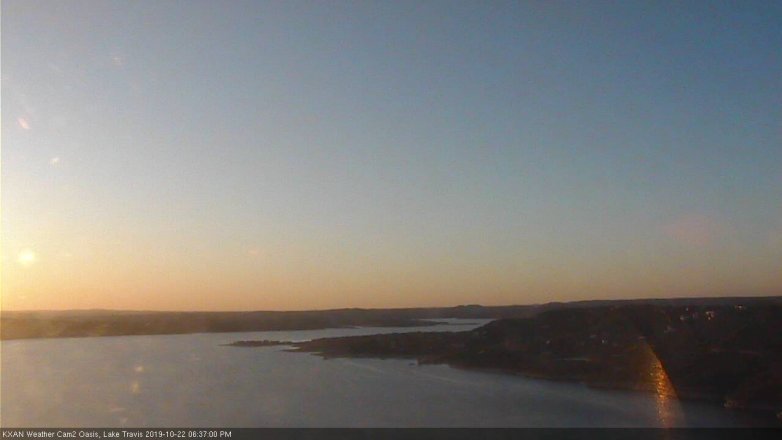 Lake Travis webcam, October 22, 2019 5:40 PM CT