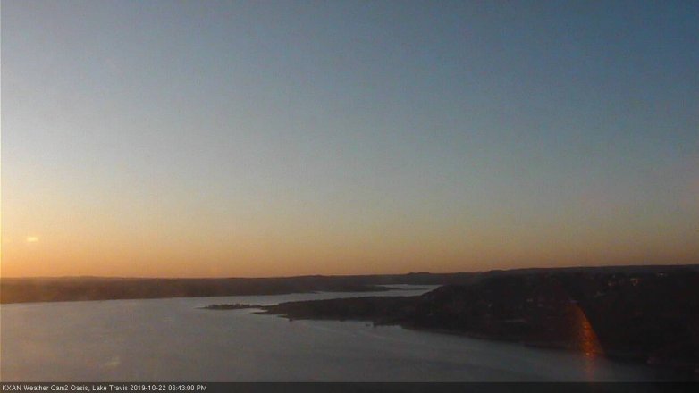 Lake Travis webcam, October 22, 2019 5:45 PM CT