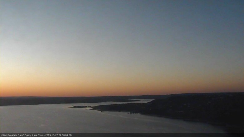 Lake Travis webcam, October 22, 2019 5:55 PM CT