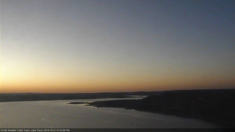 Lake Travis webcam, October 22, 2019 6:05 PM CT