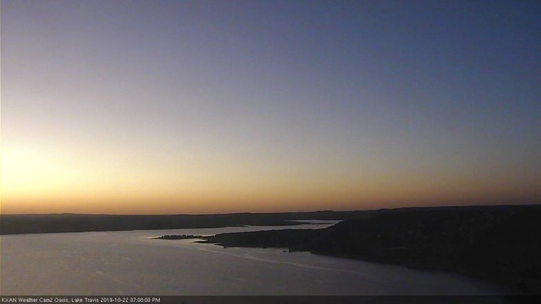 Lake Travis webcam, October 22, 2019 6:10 PM CT