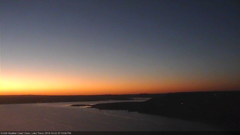 Lake Travis webcam, October 22, 2019 6:20 PM CT