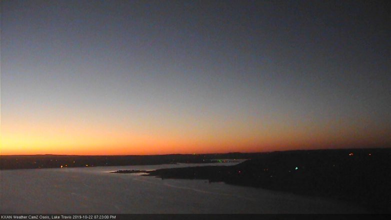 Lake Travis webcam, October 22, 2019 6:25 PM CT