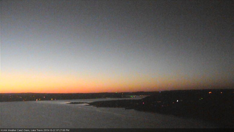 Lake Travis webcam, October 22, 2019 6:30 PM CT