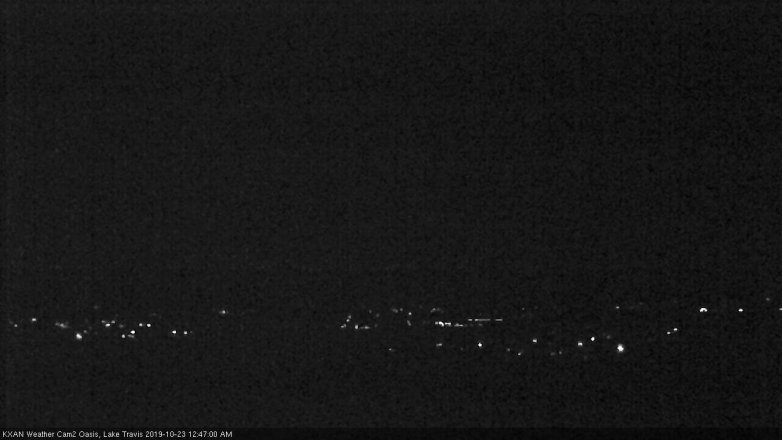 Lake Travis webcam, October 22, 2019 11:50 PM CT