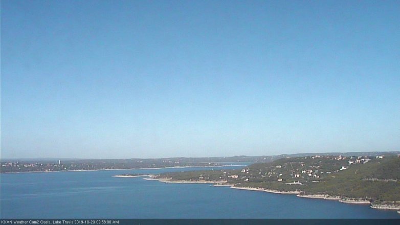 Lake Travis webcam, October 23, 2019 9:00 AM CT