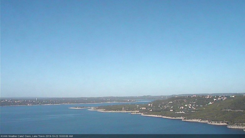 Lake Travis webcam, October 23, 2019 9:05 AM CT
