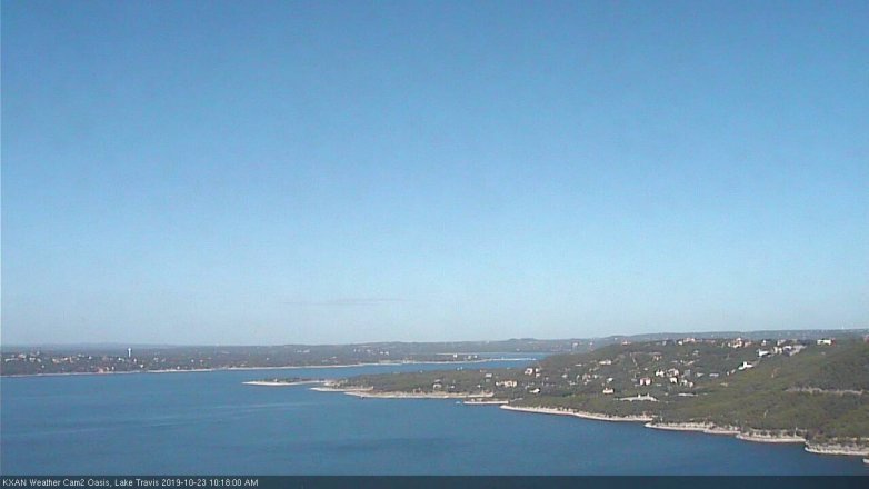 Lake Travis webcam, October 23, 2019 9:20 AM CT