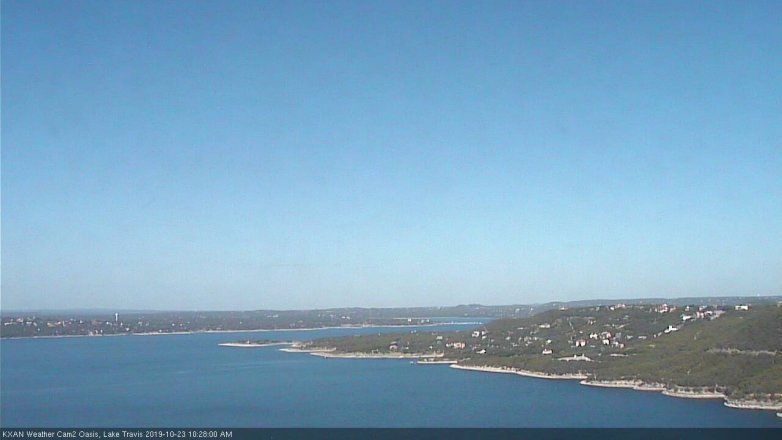 Lake Travis webcam, October 23, 2019 9:30 AM CT