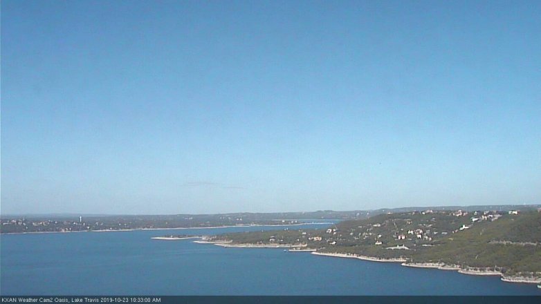 Lake Travis webcam, October 23, 2019 9:35 AM CT