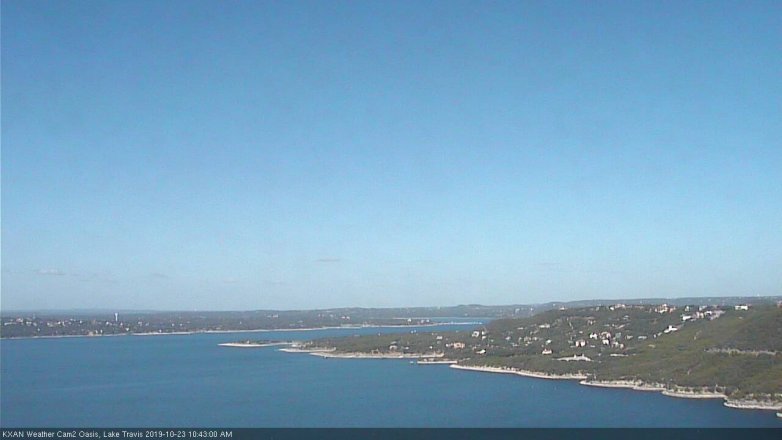 Lake Travis webcam, October 23, 2019 9:45 AM CT