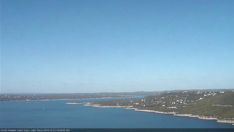 Lake Travis webcam, October 23, 2019 9:50 AM CT