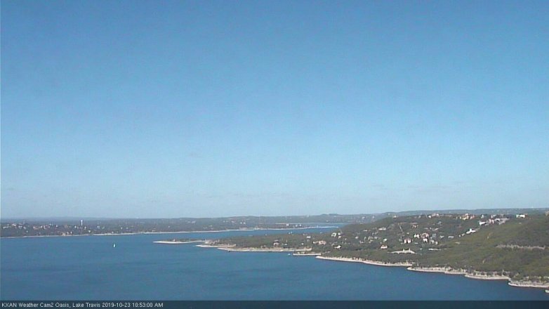 Lake Travis webcam, October 23, 2019 9:55 AM CT