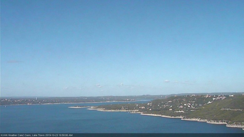 Lake Travis webcam, October 23, 2019 10:00 AM CT