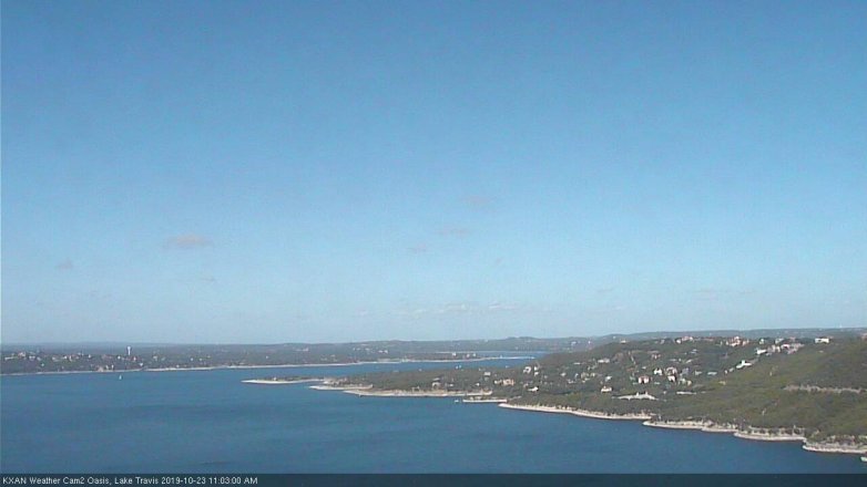 Lake Travis webcam, October 23, 2019 10:05 AM CT