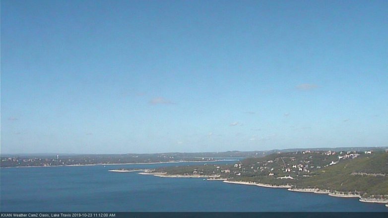 Lake Travis webcam, October 23, 2019 10:15 AM CT