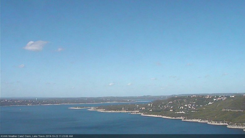 Lake Travis webcam, October 23, 2019 10:25 AM CT