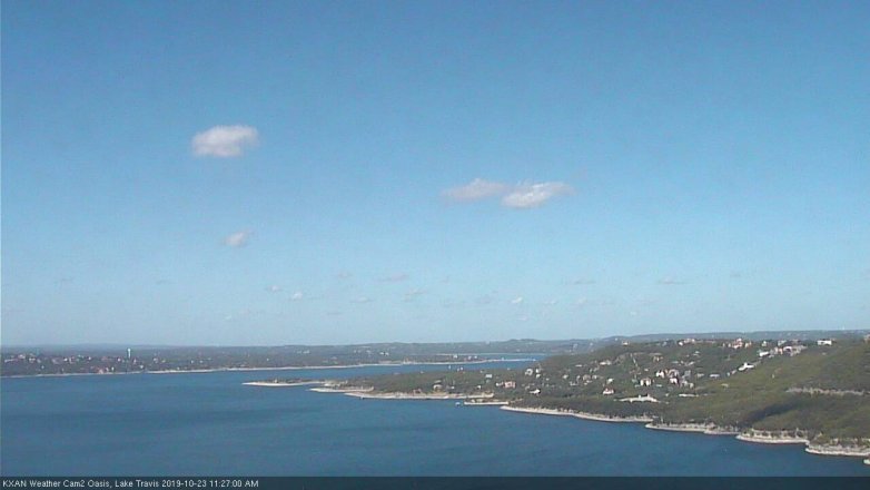 Lake Travis webcam, October 23, 2019 10:30 AM CT