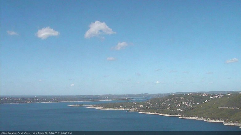 Lake Travis webcam, October 23, 2019 10:35 AM CT