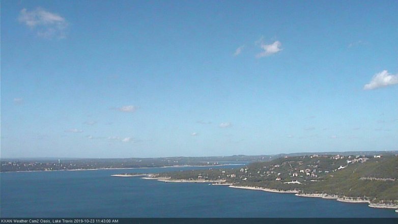 Lake Travis webcam, October 23, 2019 10:45 AM CT