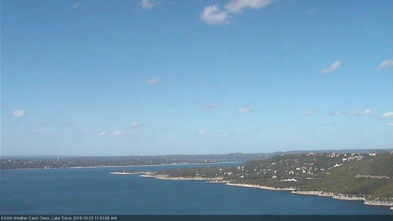 Lake Travis webcam, October 23, 2019 10:55 AM CT