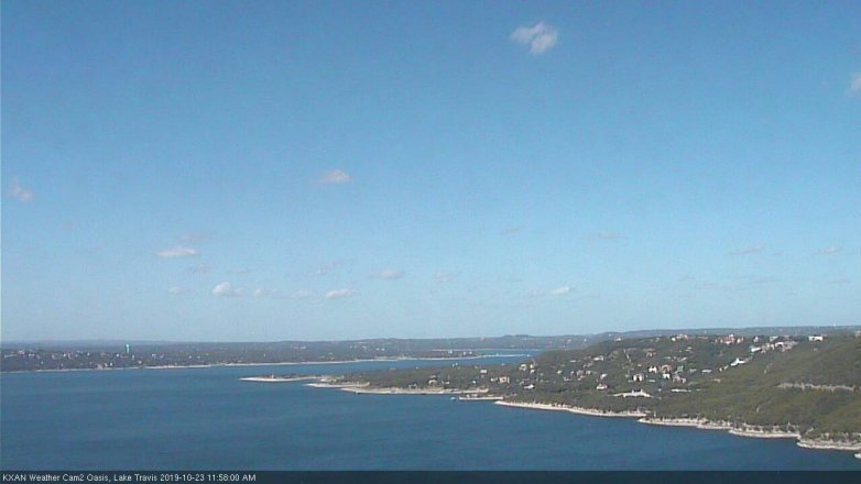 Lake Travis webcam, October 23, 2019 11:00 AM CT