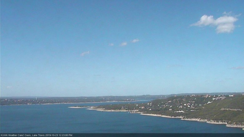 Lake Travis webcam, October 23, 2019 11:25 AM CT