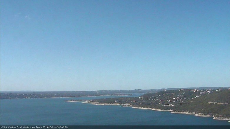 Lake Travis webcam, October 23, 2019 1:10 PM CT