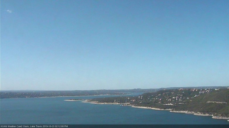 Lake Travis webcam, October 23, 2019 1:15 PM CT