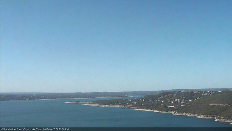 Lake Travis webcam, October 23, 2019 1:25 PM CT