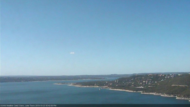 Lake Travis webcam, October 23, 2019 1:45 PM CT