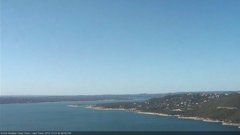 Lake Travis webcam, October 23, 2019 1:50 PM CT