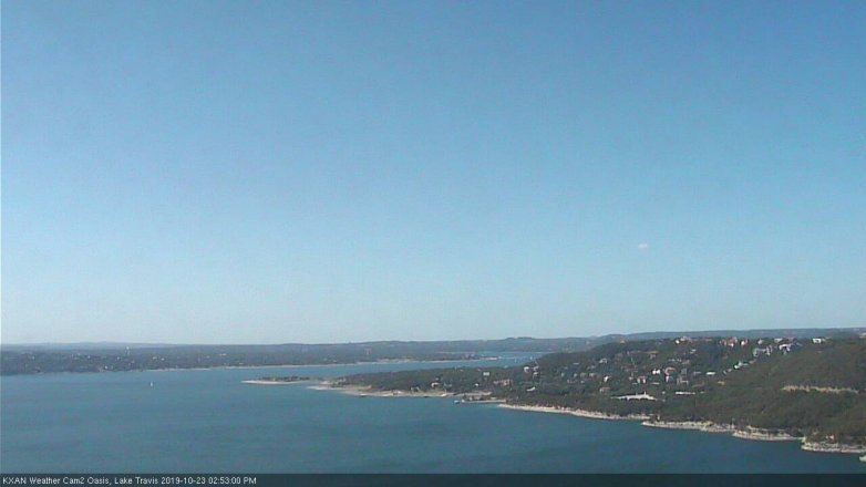 Lake Travis webcam, October 23, 2019 1:55 PM CT