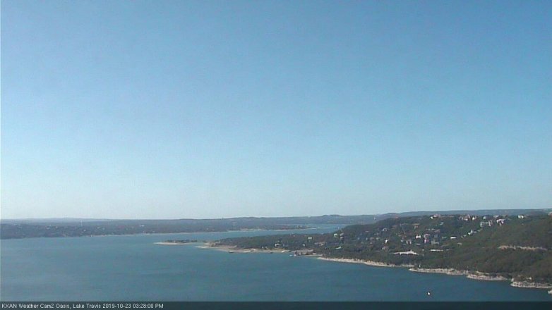 Lake Travis webcam, October 23, 2019 2:30 PM CT