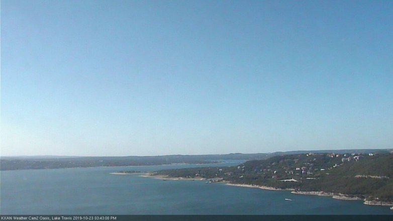 Lake Travis webcam, October 23, 2019 2:45 PM CT