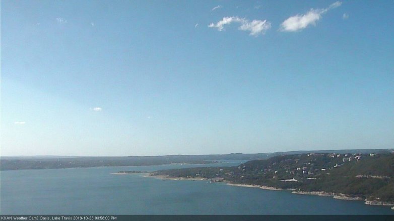Lake Travis webcam, October 23, 2019 3:00 PM CT