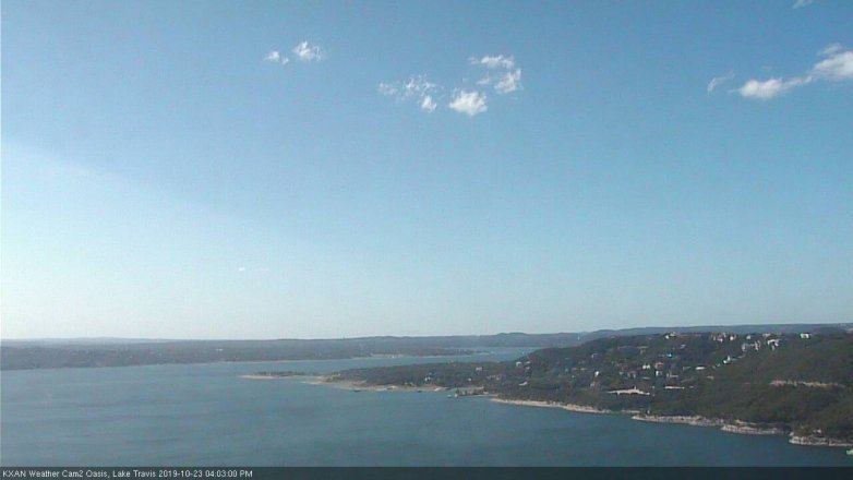 Lake Travis webcam, October 23, 2019 3:05 PM CT