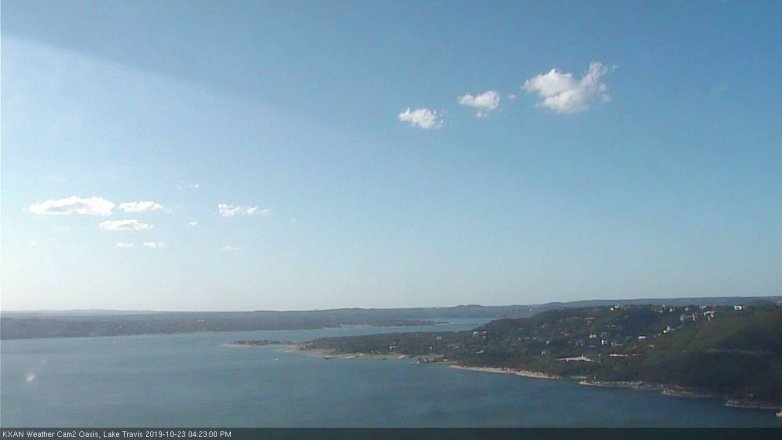 Lake Travis webcam, October 23, 2019 3:25 PM CT