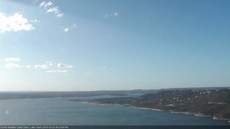 Lake Travis webcam, October 23, 2019 3:35 PM CT