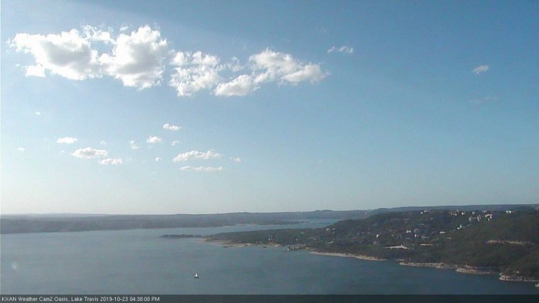 Lake Travis webcam, October 23, 2019 3:40 PM CT