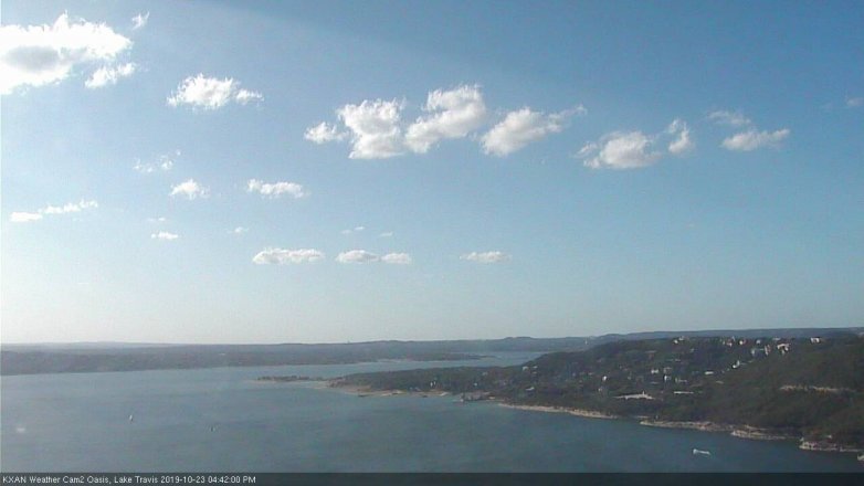 Lake Travis webcam, October 23, 2019 3:45 PM CT
