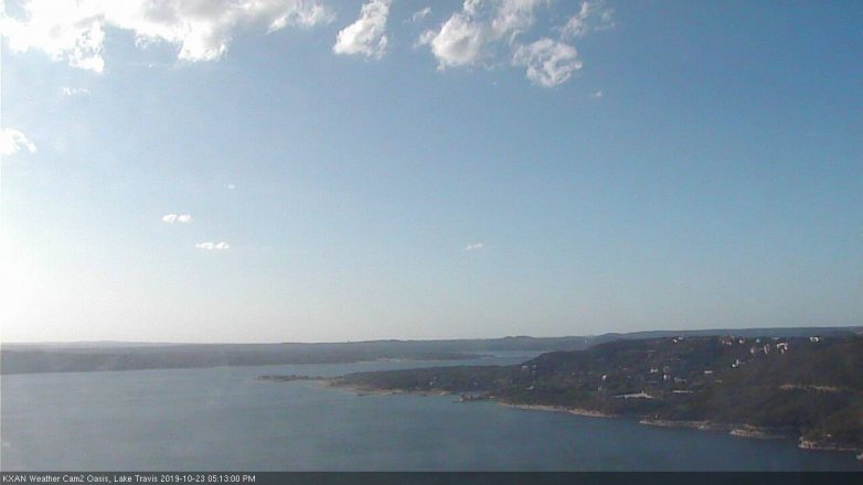 Lake Travis webcam, October 23, 2019 4:15 PM CT
