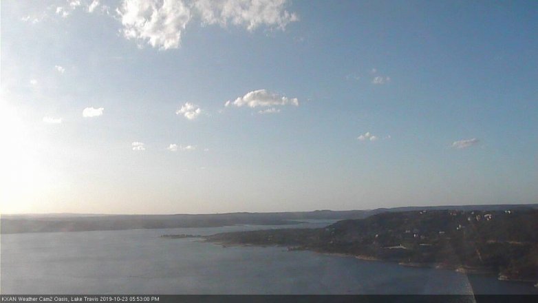 Lake Travis webcam, October 23, 2019 4:55 PM CT