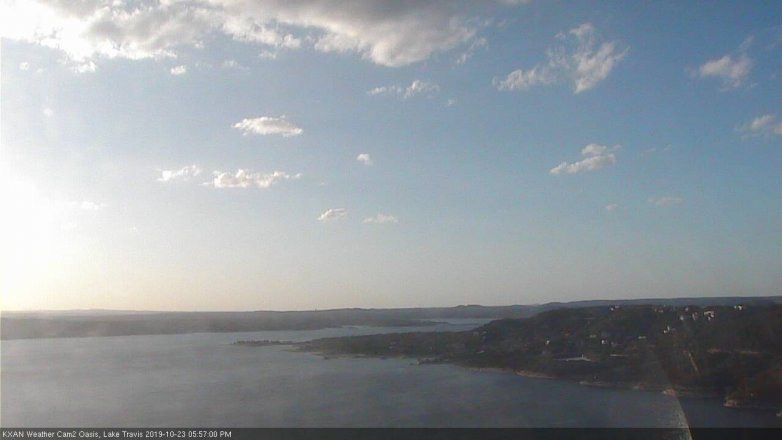 Lake Travis webcam, October 23, 2019 5:00 PM CT