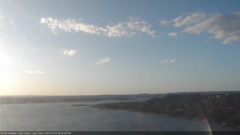 Lake Travis webcam, October 23, 2019 5:05 PM CT