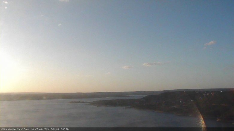 Lake Travis webcam, October 23, 2019 5:20 PM CT