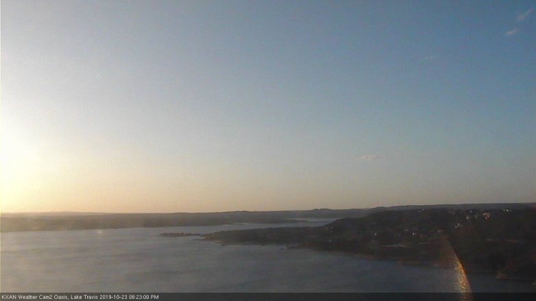 Lake Travis webcam, October 23, 2019 5:25 PM CT