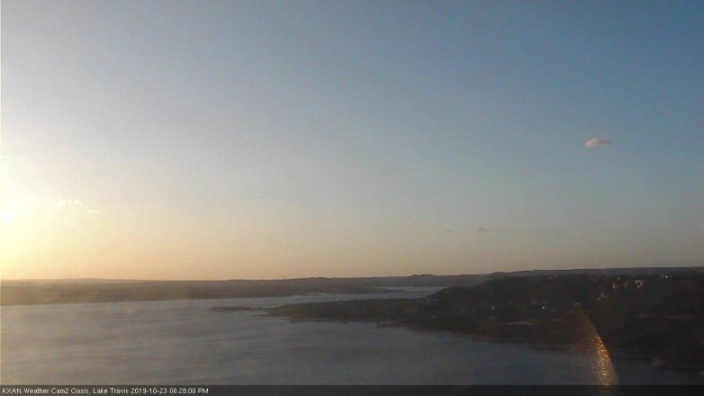 Lake Travis webcam, October 23, 2019 5:30 PM CT