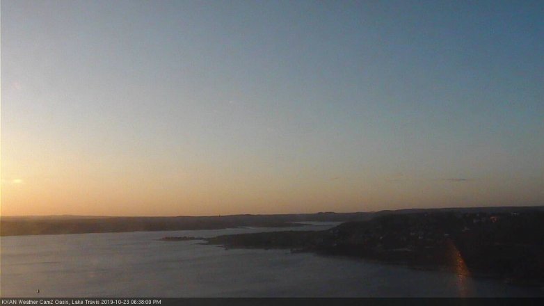 Lake Travis webcam, October 23, 2019 5:40 PM CT